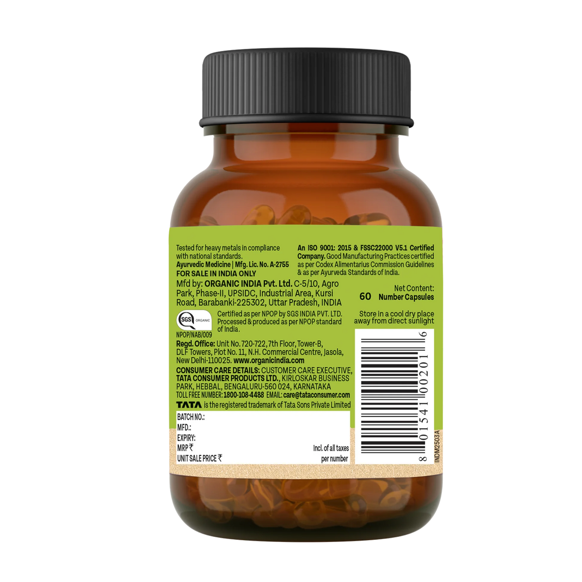 Organic Amalaki with Vitamin C Balance 60 Caps | Immunity