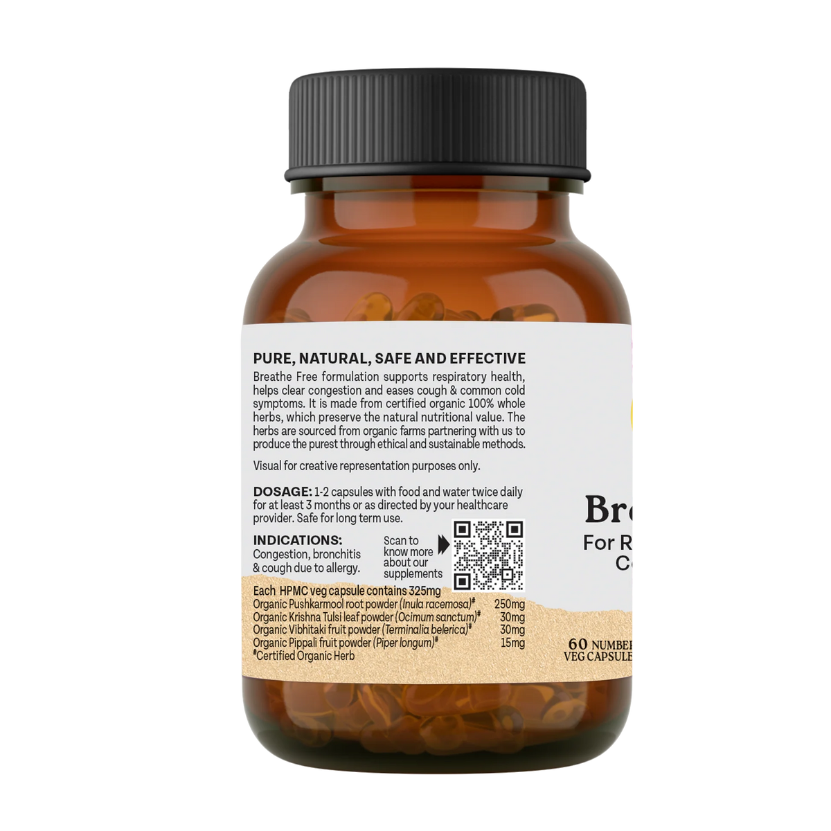 Organic India Breathe Free 60 Caps | Respiratory | Congestion