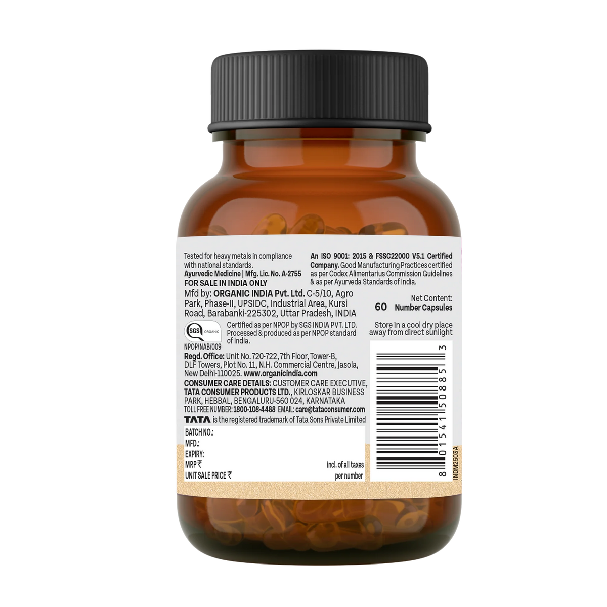 Organic India Liver Kidney Care 60 Caps