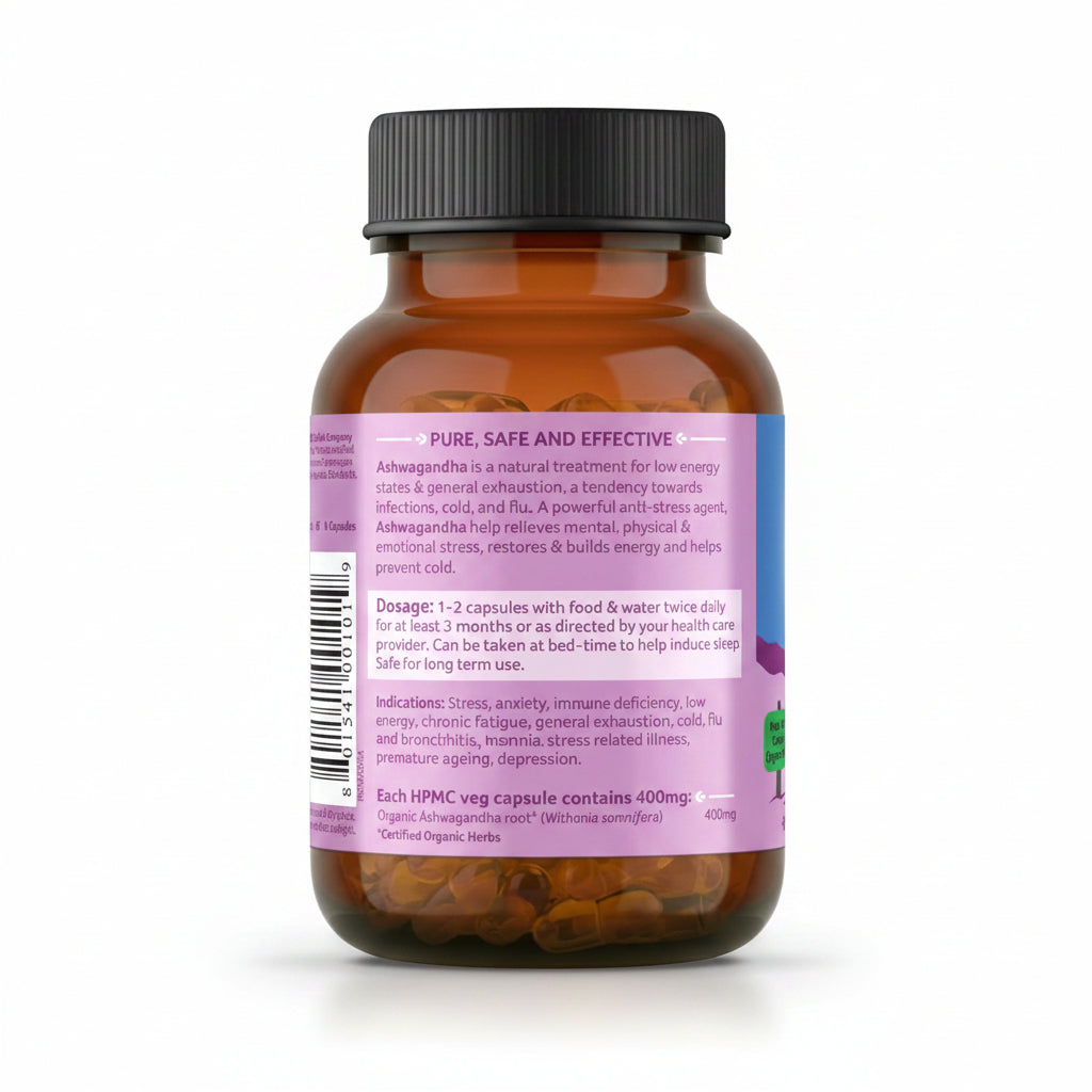 Organic India Ashwaghanda 60 Caps | Stress Relief | Energy Boost