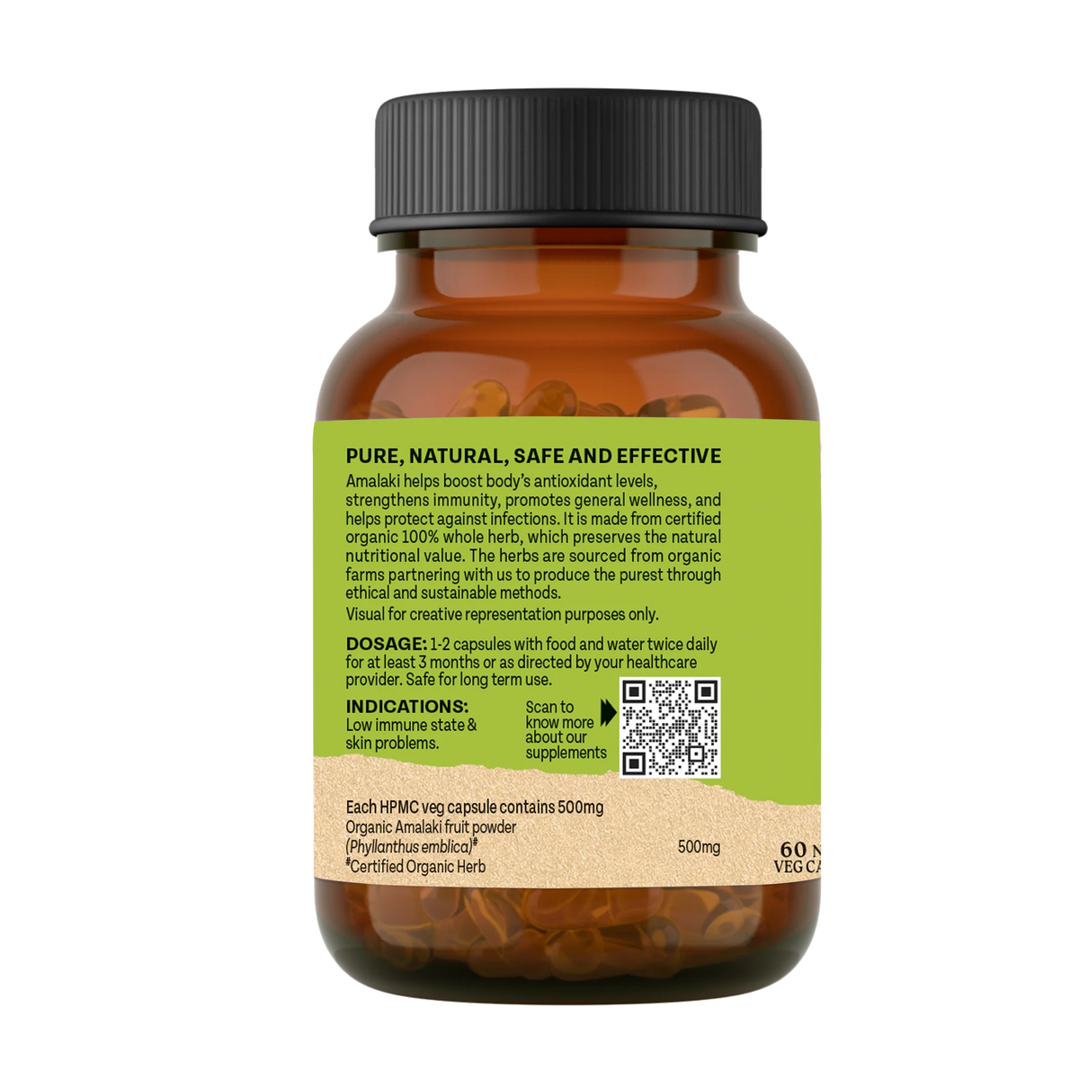 Organic Amalaki with Vitamin C Balance 60 Caps | Immunity