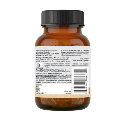 Organic India Lipid Care 60 Caps | Heart Health | Cholesterol
