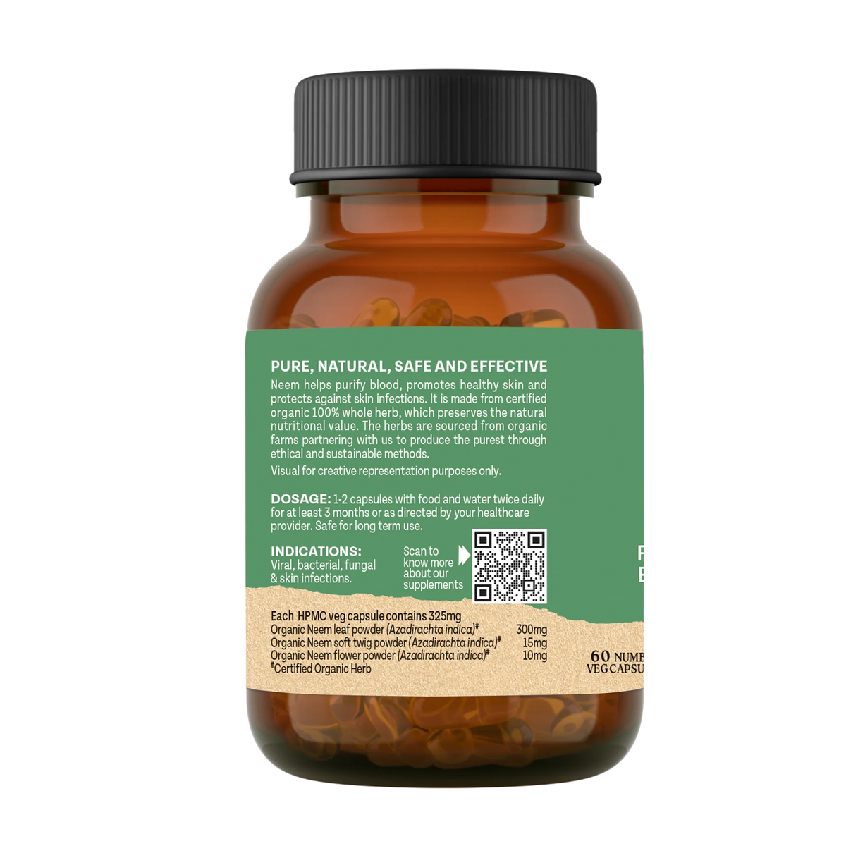 Organic India Neem 60 Caps | Healthy Skin | Blood Purifier
