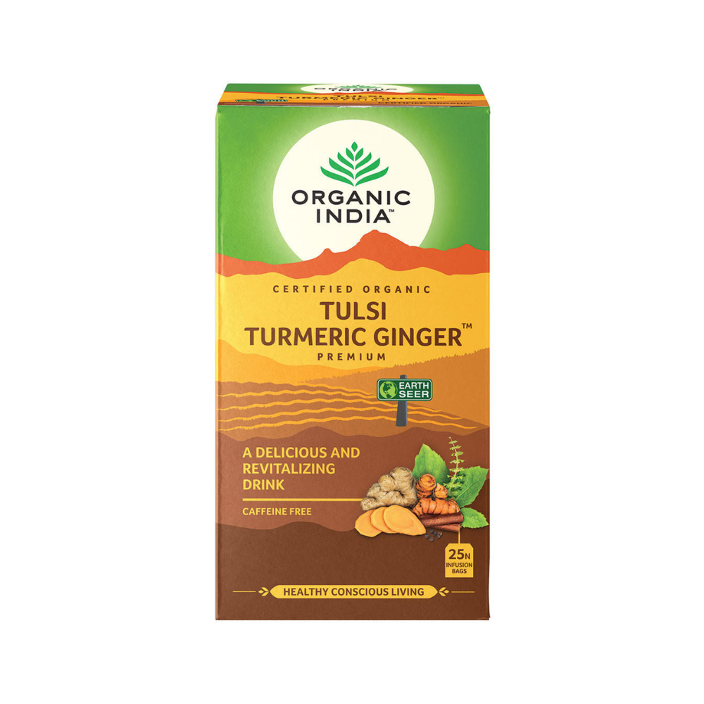 Organic India Tulsi Turmeric Ginger 25 Tea Bags