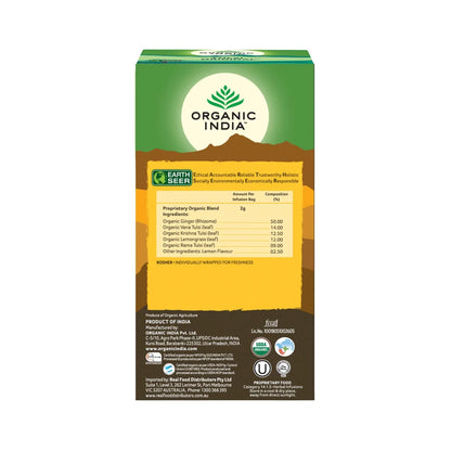 Organic India Tulsi Lemon Ginger 25 Tea Bags