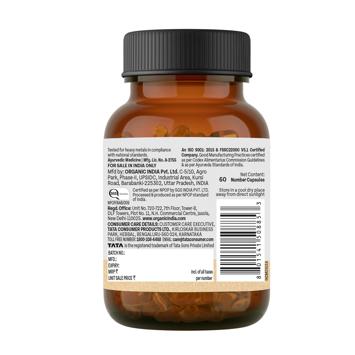Organic India Liver Kidney Care 60 Caps