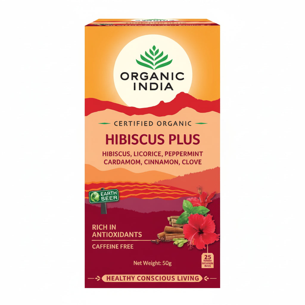 Organic India Hibiscus Plus 25 Tea Bags