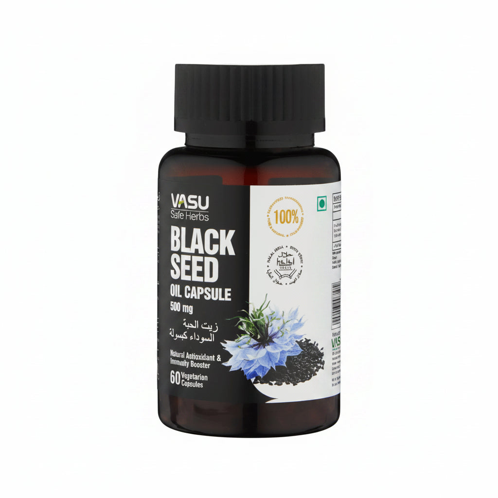 Vasu Black Seed Oil 500mg 60 Caps | Nigella Sativa (Kalonji)
