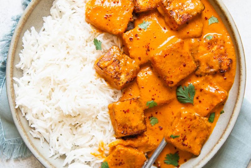 Paneer Tikka Masala With Rice