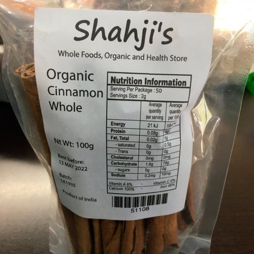 organic cinnamon